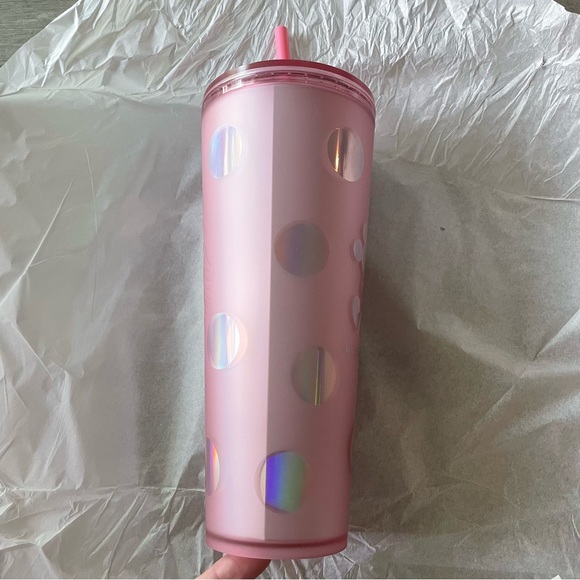 NWT Disney World Starbucks Tumbler in Piglet Pink (iridescent polkadots) - Picture 4 of 9